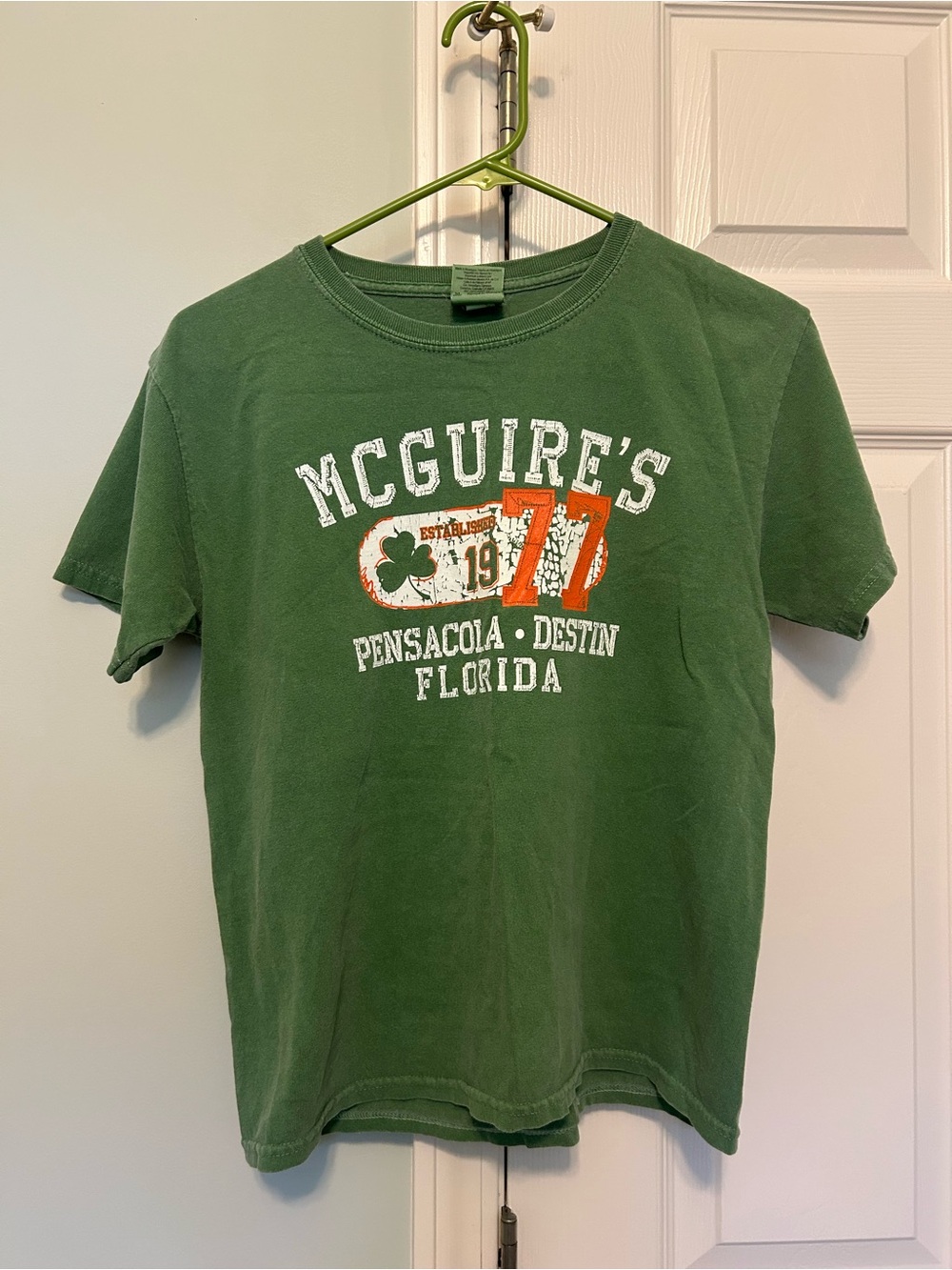 McGuire's Green Graphic Baby Tee - Pensacola Destin Florida